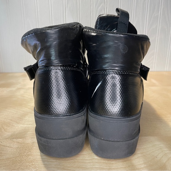 Juicy Couture Veronica Logo Puffer Platform Ankle Boots - Black - Picture 5 of 12